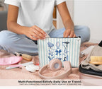 Chinoiserie Hairstylist Gifts Women Makeup Bag Make Up Bag, Blue Bow Cosmetic Bags for Hairstylists, Hairdresser Gifts for Cosmetology Student Teen Girls