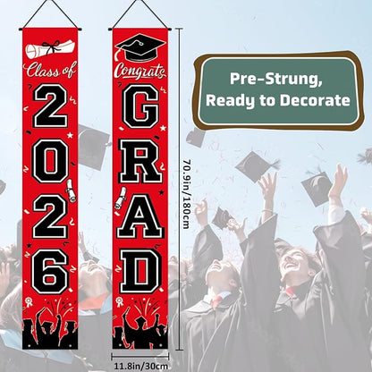 Graduation Decorations 2026 Porch Banner, Congrats Grad Class of 2026 Banner - Image 3
