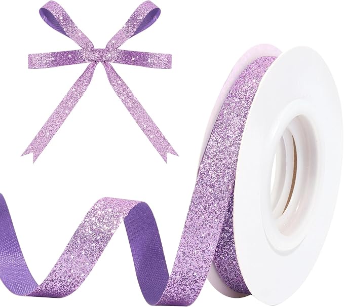 Light Purple Metallic Glitter Ribbon by HISWAN