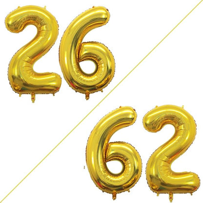 Number 26 Balloons for 26th Birthday Party Decorations, 42 Inch Jumbo Foil - Image 2