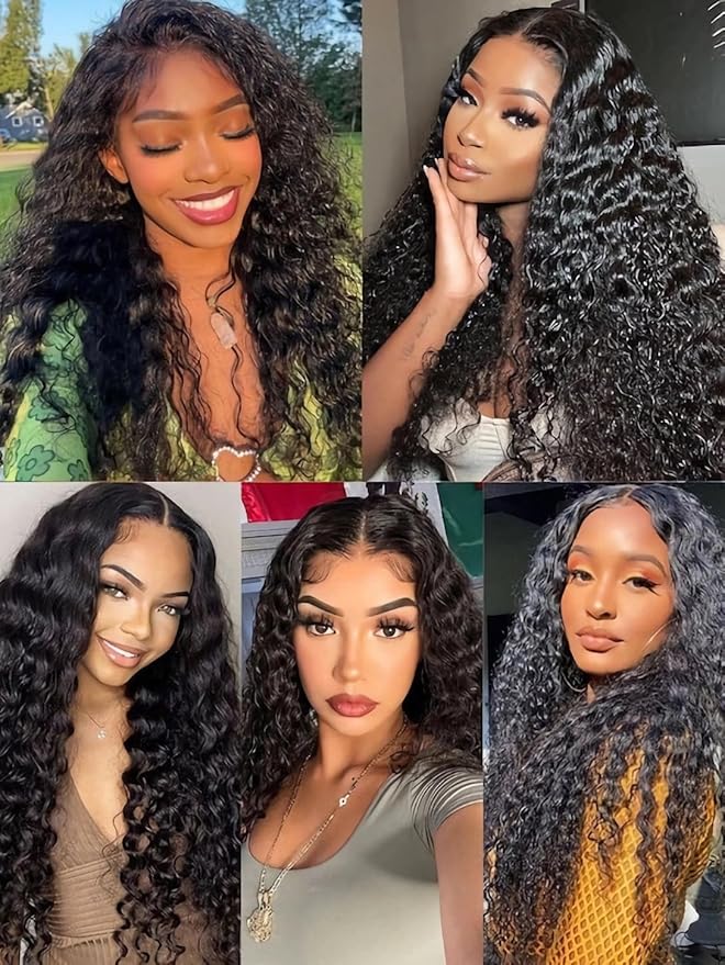 Julia Hair Water Wave 13x4 Pre Everything Glueless Lace Front Wigs Human Hair for Women 12A Pre Cut HD Lace Frontal Wigs Pre Plucked Put on and Go Bye Bye Knots Wig Natural Color 180% Density 26 Inch
