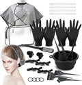 30pcs Hair Dye Coloring Kit, Hair Coloring Kit, Salon Hair Dye Tools, Hair Dye Brush and Bowl Set, Hair Dye Kit, Complete DIY Tools for Home Hair Coloring, Black