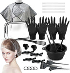 30pcs Hair Dye Coloring Kit, Hair Coloring Kit, Salon Hair Dye Tools, Hair Dye Brush and Bowl Set, Hair Dye Kit, Complete DIY Tools for Home Hair Coloring, Black