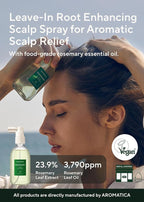 AROMATICA Root Enhancer (2 Packs) Rosemary Water Spray for Hair Growth – Korean Hair Care Oil for Scalp Detox – Flaky & Itchy & Dry Scalp Treatment – Free from Sulfate, Silicone, and Paraben (3.38oz)