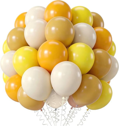 Yellow Beige White Balloons Retro Lemon Yellow Latex Balloons 12inch Helium by Unknown