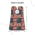 Beard Trimming Hair Catcher, Hunting Deer Camo Camouflage Wooden American Flag Shave Bib, Non-Stick Bib Apron Waterproof, Shaving Tool for Men for Husband Father’s Day
