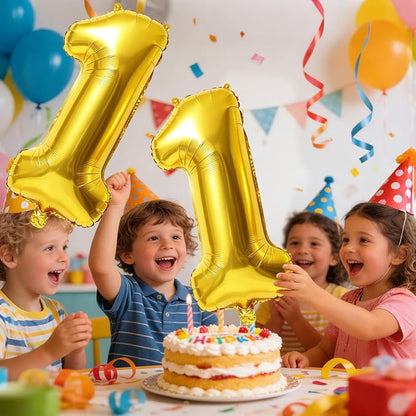 40 Inch Number 11 Balloons for 11th Birthday Party Decorations, 0-100 Gold - Image 2