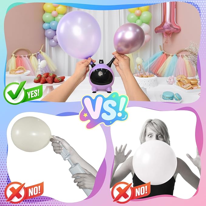 Balloon Pump Electric, Portable Balloons Inflator Air Pump Dual Nozzle - Image 4