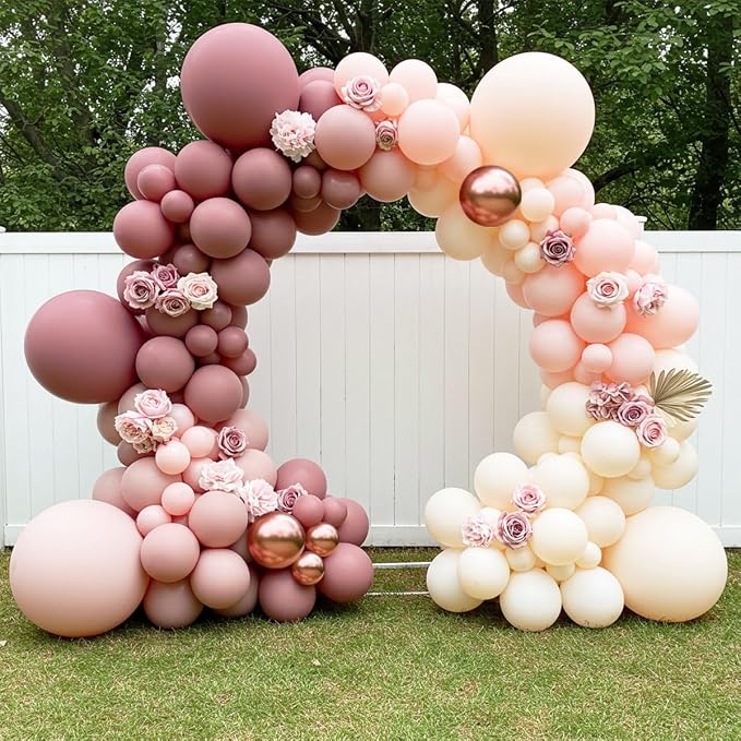 Dusty Pink Balloon Garland Arch Kit - Image 7