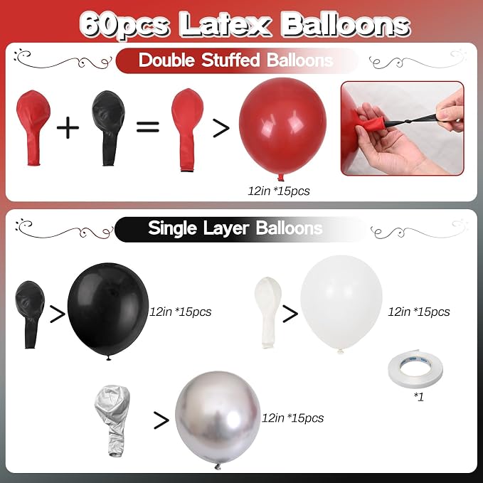 Red Black Balloons - Image 2