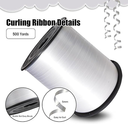 500 Yards Curling Ribbon， White Balloon String Ribbon，for Gift Wrapping，Party - Image 2