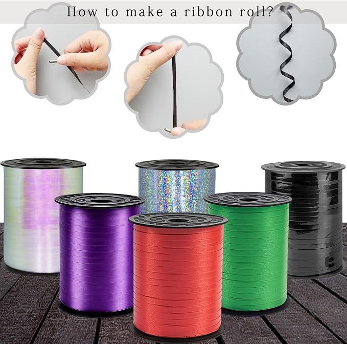 500 Yard Rainbow Ribbon, for Balloons, Balloon String, Curly Ribbon Curly - Image 5