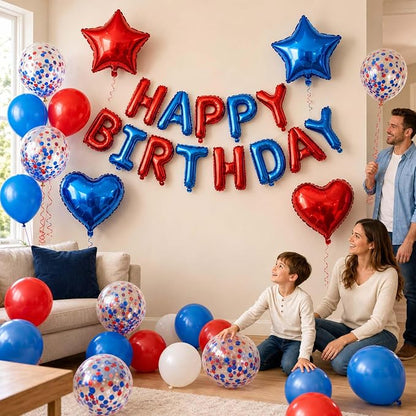 27 PCS Happy Birthday Balloon, Birthday Decorations 3D Foil Happy Birthday - Image 3