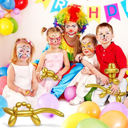 LXZFCRG 260 Long Balloons, Shiny Metallic Latex Twisting Balloon - Image 6