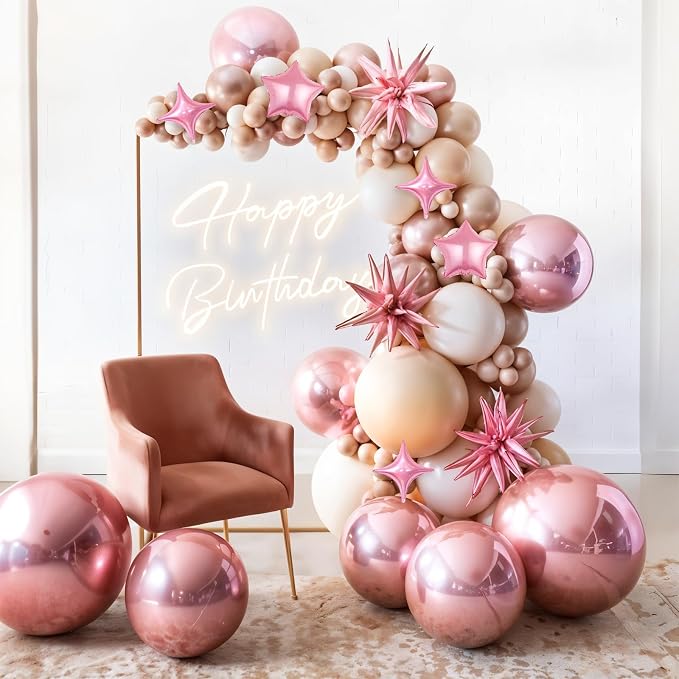 14pcs Pink Star Balloons, Mixed Star Foil Balloon, 22Inch Explosion Stars - Image 4