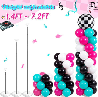 Arrowbash 2 Sets 165 Pcs 50s Rock and Roll Party Balloon Column Stand Kit | - Image 4