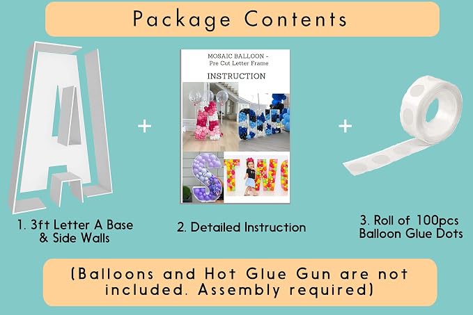 JW Passion - Premium Quality Made 3FT Tall Mosaic Balloon Frame Big Marquee - Image 4
