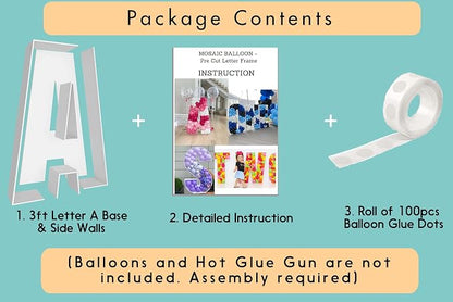 JW Passion - Premium Quality Made 3FT Tall Mosaic Balloon Frame Big Marquee - Image 4