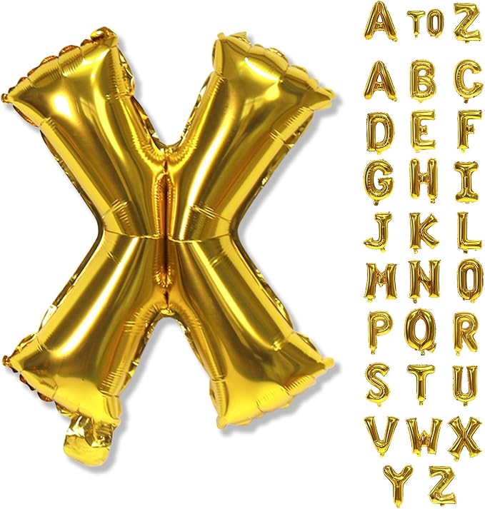 Giant X Alphabet Balloon Letters, 40 Inch Helium Mylar Foil Name Word Balloons by Lingqiang