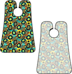 Waterproof Grooming Apron, Non-Stick Beard Bib with Suction Cups, for Turquoise Green Yellow Cheetah Leopard Print