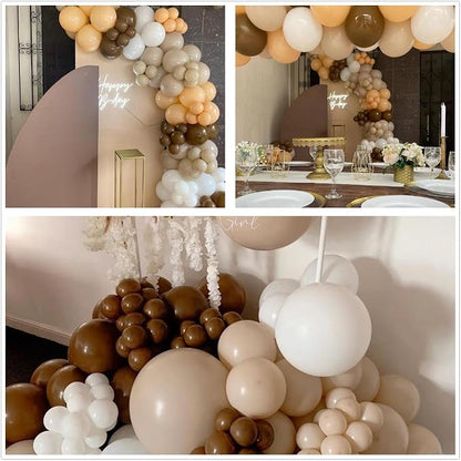 412Pcs Netural Balloon Garland Arch Kit, 5 10 12 18inch Brown Balloon Garland - Image 7
