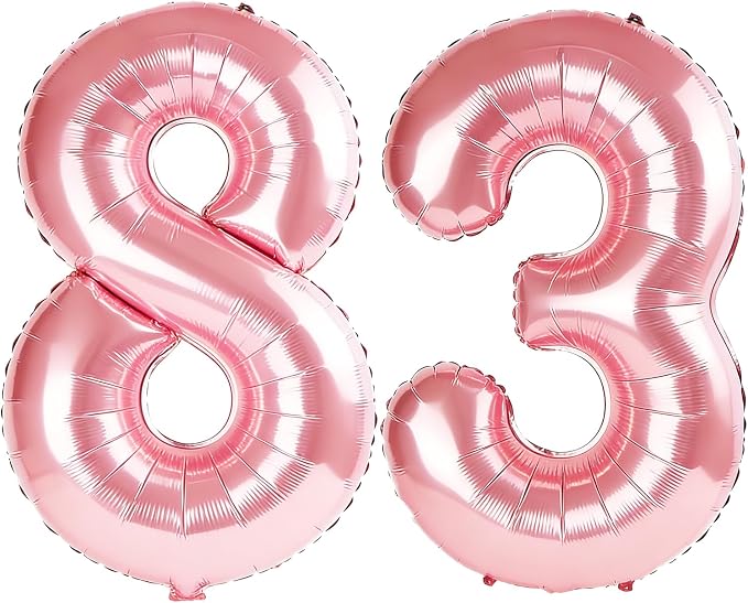 40 Inch Number 83 Balloons for 83rd Birthday Party Decorations, 0-100 Jewelry by FOBELEC