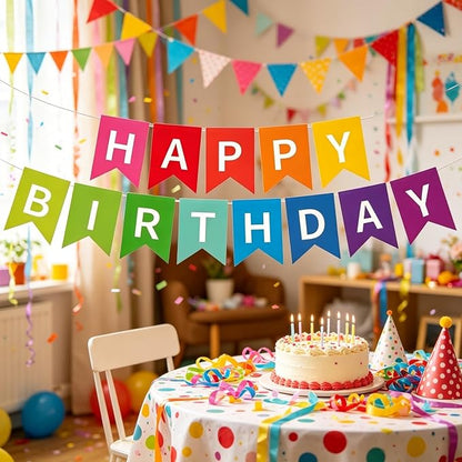 Happy Birthday Banner Birthday Party Supplies - Image 7