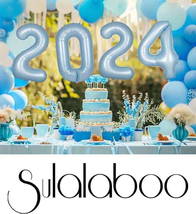 40 Inch Light Blue Number 3 Balloon 0-9 Big Helium Balloons | Large Giant - Image 4