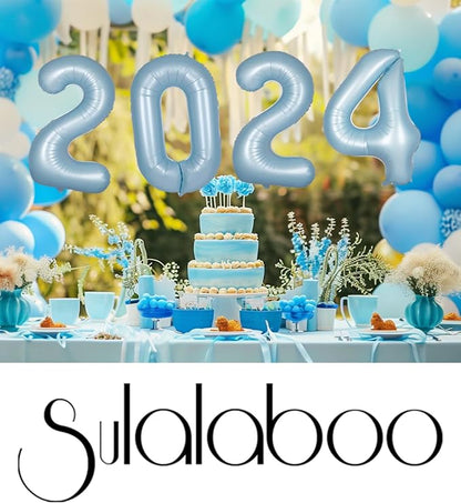 40 Inch Light Blue Number 3 Balloon 0-9 Big Helium Balloons | Large Giant - Image 4