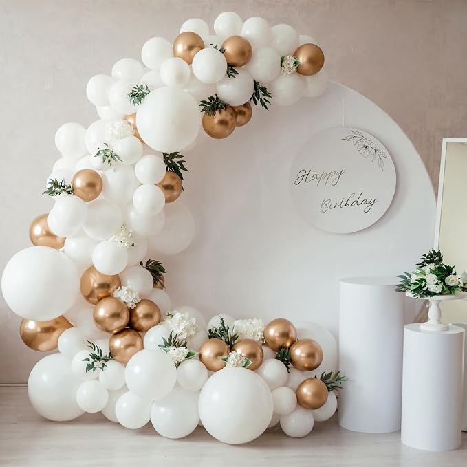 White Balloons - 5 inch 120pcs Latex - Round White Birthday Balloon, Helium - Image 7