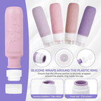 Silicone Travel Bottles for Toiletries, TSA Approved Leak-Proof Toiletry Containers for Airplane & Vacation
