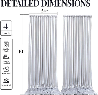 20x10ft Silver Glitter Backdrop Curtain - Image 9