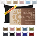 25 Momme Premium Mulberry Black Silk Pillowcase for Hair and Skin | Handcrafted Hypoallergenic & Anti-Acne Silk Pillow Cases with Zipper | Queen - 20" x 30", Midnight