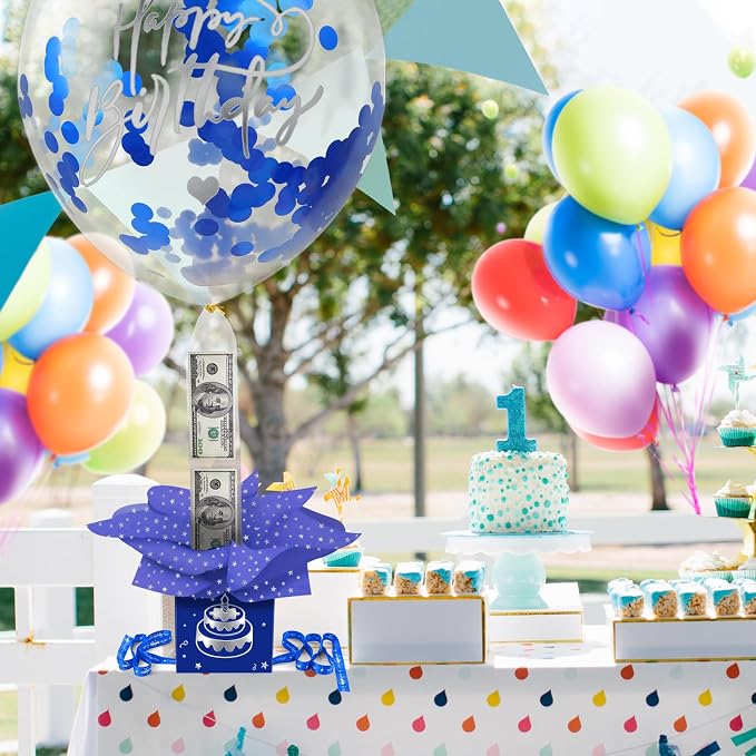 UQM Birthday Money Box for Cash Gift Pull, Funny Pull Money Balloon Box | Happy - Image 8