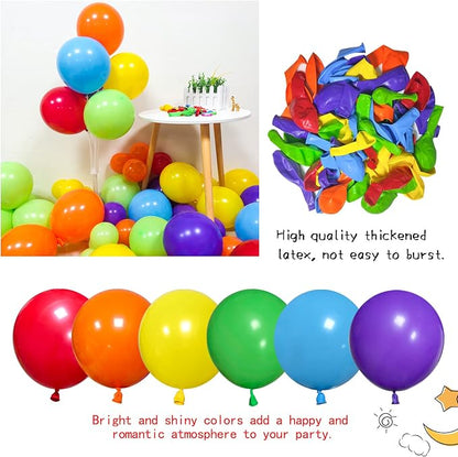 Rainbow Balloon Arch Kit 111Pcs 18 12 5 Inch Latex Colorful Party Balloons - Image 4