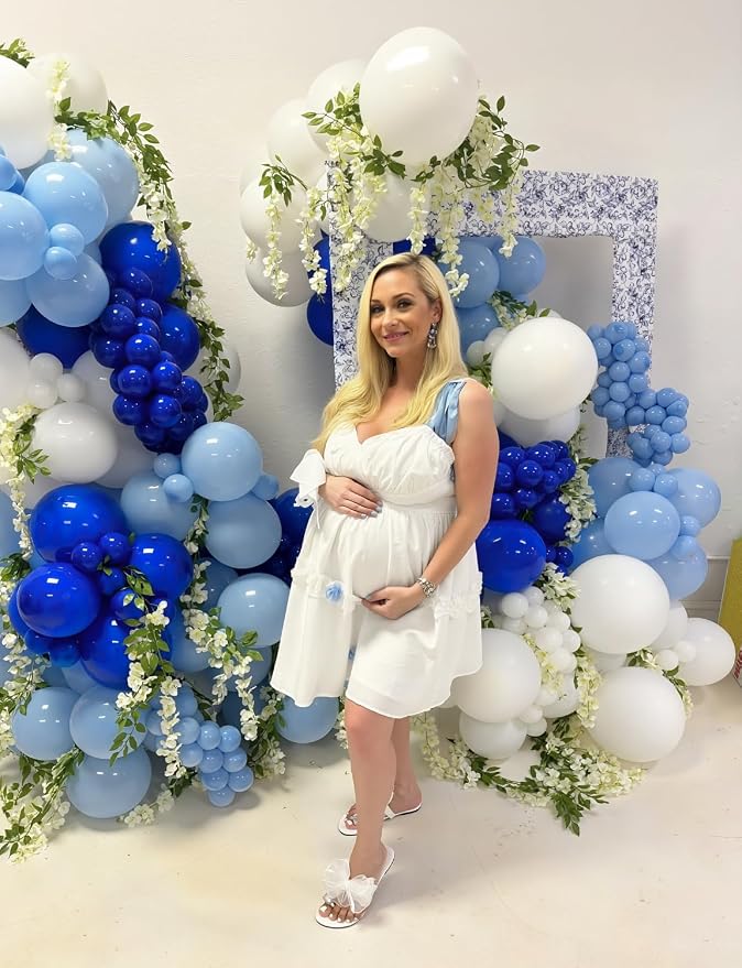 Royal Blue and Silver Balloons, Pastel Royal Blue Balloons Set | 50Pcs 12Inch - Image 6