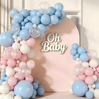Pink and Blue Balloons Garland Arch Kit by Unknown