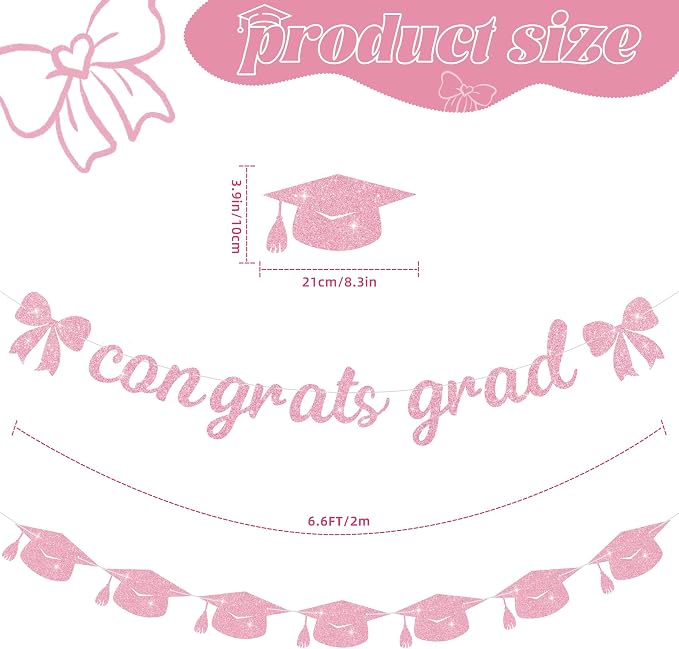 2026 Graduation Banners Party Decorations Black Class of 2026 - Image 2