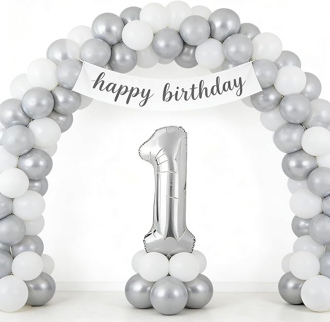 10 Pcs Silver Number 0-9 Balloons 16 Inch Number Mylar Foil Balloons Custom - Image 3
