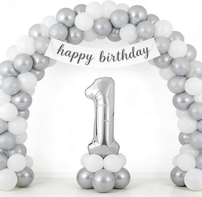 10 Pcs Silver Number 0-9 Balloons 16 Inch Number Mylar Foil Balloons Custom - Image 3