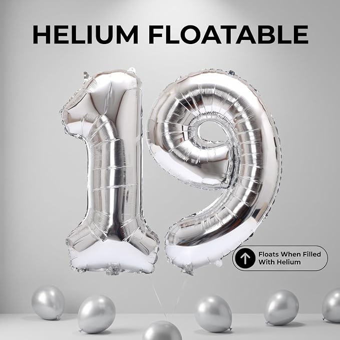 YPSelected 32 Inch Large Foil Helium Number Balloon Birthday Wedding Party 0-9 - Image 5