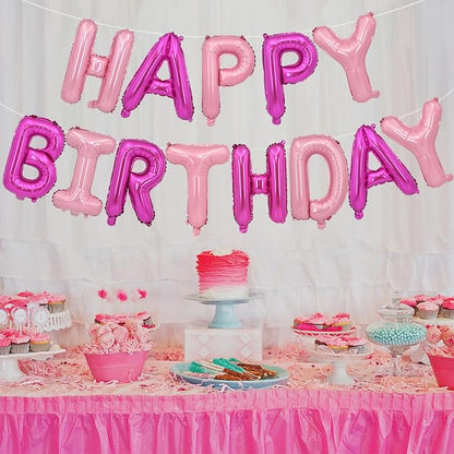 TONIFUL Happy Birthday Balloons Banner 16 Inch Mylar Foil Letters Birthday Sign - Image 3