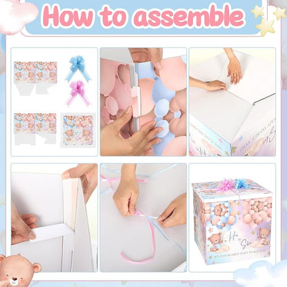 AmazingSpark 28in Giant Gender Reveal Gift Box - Image 3