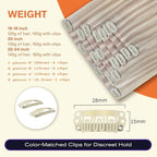 Full Shine Clip in Hair Extensions 16 inch 140g 8Pcs Seamless Clip in Hair Extensions Human Hair Ash Blonde Mix Platinum Blonde Remy Hair Clip ins