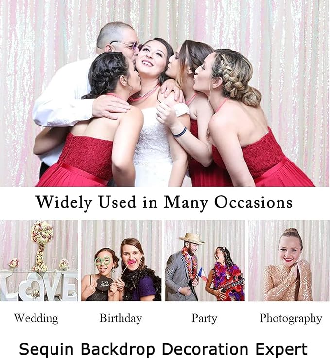 ShinyBeauty 4FTx6FT Sparkly Sequin Photo Backdrop, Photo Booth, Photography - Image 6