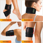 Cordless Wrist Hand Heating Pad Massage for Pain Relief, Rechargeable Heated Wrist Brace for Carpal Tunnel, Red Light Therapy Heated Wrist Massager Wrap for Arthritis, Black