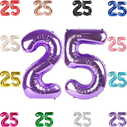 Purple Number 25 Balloon 40 Inch by IWERP