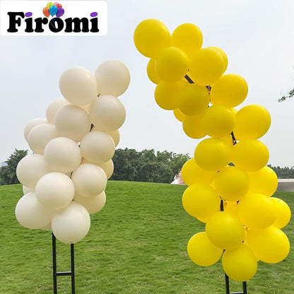 Firomi Matte Latex Yellow Balloons 12-inch 100 Pack | Big Helium Round Yellow - Image 3