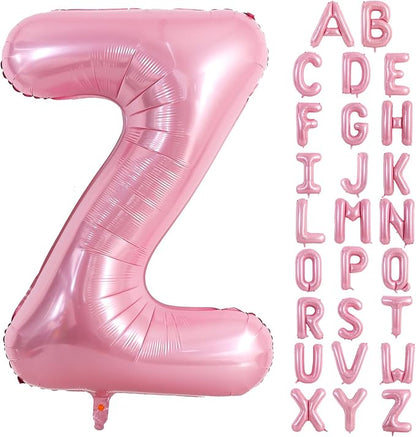 TONIFUL 40 Inch Large Pink Letter Z Balloons Giant Foil Mylar Alphabet Balloon by TONIFUL