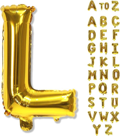 Custom Letters Balloon Gold, Large Helium Alphabet Name Balloon L Decor by Lingqiang